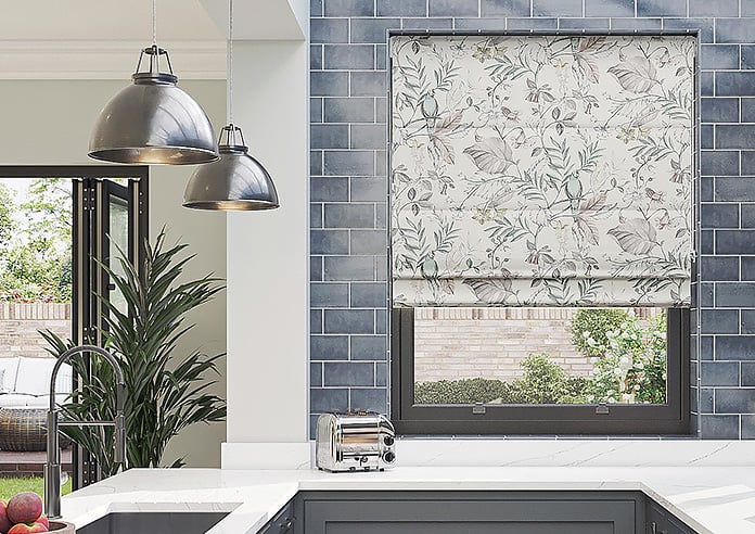 Iquitos, Dove Grey - Motorised Roman Blind - Image 3